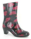 Wholesale funky fashion heeled Wellingtons, 0112, GY footwear wholesaler, 十二.九九