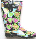 Retail ladies funky fashion Wellingtons boots, GY footwear retailer, 肯